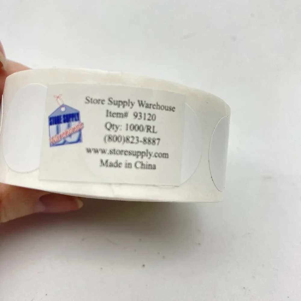 2000 White Color Coding Dot Stickers 3/4